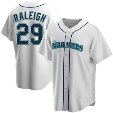 Cal Raleigh Youth Replica Seattle Mariners White Home Jersey