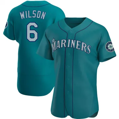 Dan Wilson Men's Authentic Seattle Mariners Aqua Alternate Jersey