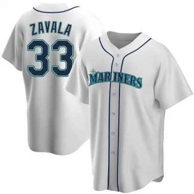Seby Zavala Youth Replica Seattle Mariners White Home Jersey